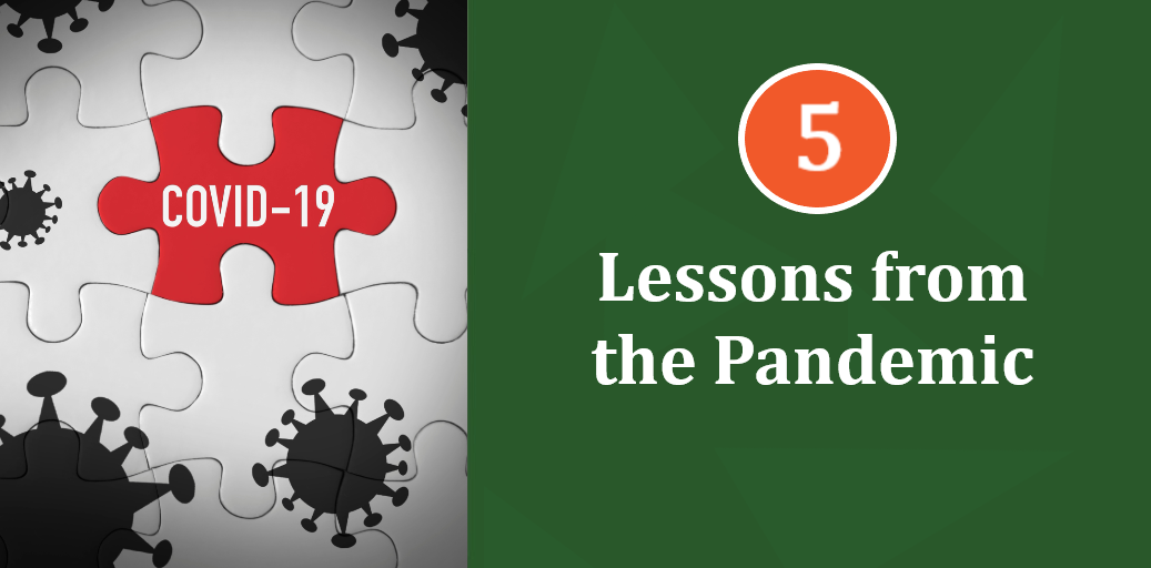 A picture showing the title of the page: Lessons from the Pandemic