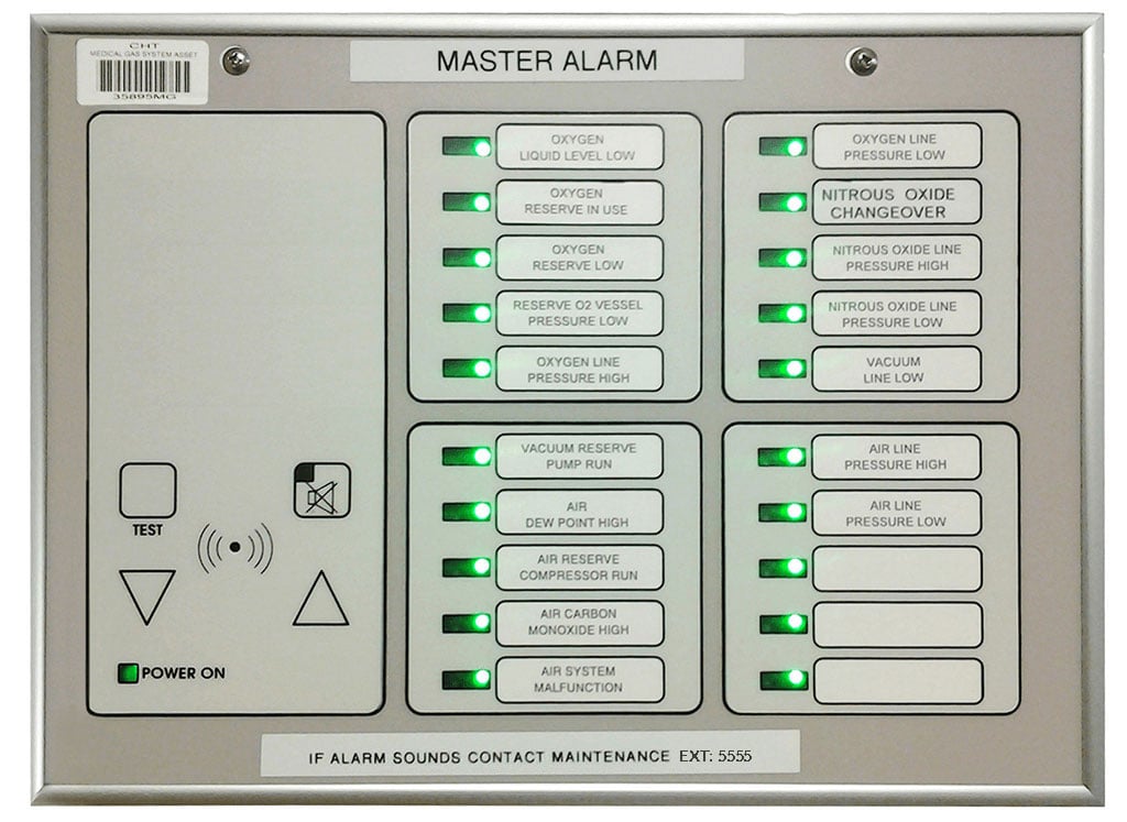 Master Alarm Panel for Medical Gas